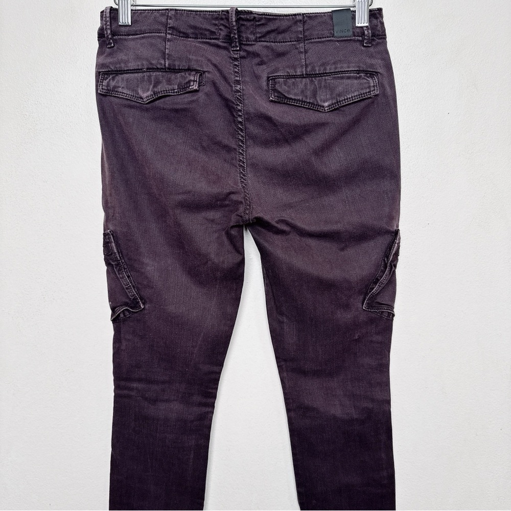 Vince Womens 26 Slim Cargo Mulberry Pant - Picture 13 of 16